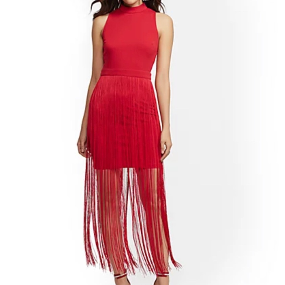 Red Tassel Fringe Dress